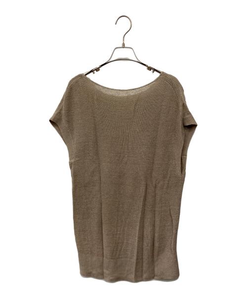 SLOBE IENA（スローブ イエナ）SLOBE IENA (スローブ イエナ) リネン混フレンチスリーブニット ベージュ サイズ:Fの古着・服飾アイテム