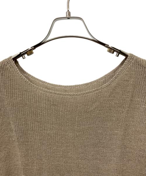 SLOBE IENA（スローブ イエナ）SLOBE IENA (スローブ イエナ) リネン混フレンチスリーブニット ベージュ サイズ:Fの古着・服飾アイテム