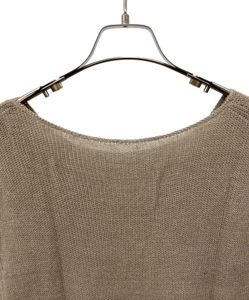 SLOBE IENA（スローブ イエナ）SLOBE IENA (スローブ イエナ) リネン混フレンチスリーブニット ベージュ サイズ:Fの古着・服飾アイテム