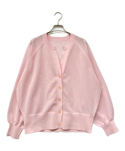 LOUNIE（ルーニー）LOUNIE (ルーニー) シアーカーディガン ピンク サイズ:Fの古着・服飾アイテム