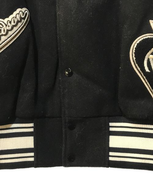 Richardson（リチャードソン）Richardson (リチャードソン) MAGAZINE VARSITY JACKET ブラック×オフホワイトホワイト サイズ:Mの古着・服飾アイテム