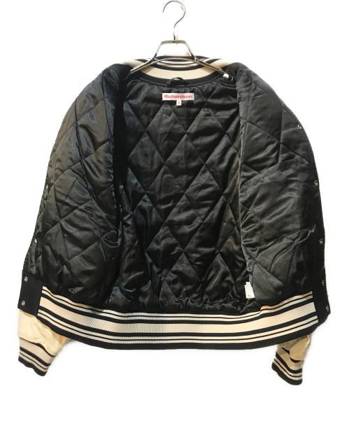 Richardson（リチャードソン）Richardson (リチャードソン) MAGAZINE VARSITY JACKET ブラック×オフホワイトホワイト サイズ:Mの古着・服飾アイテム