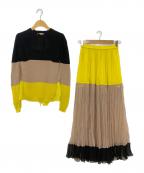 N°21ヌメロヴェントゥーノ）の古着「ビックボーダーニットセットアップ」｜ブラック