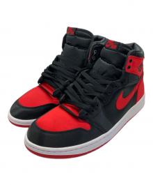 NIKE（ナイキ）の古着「WMNS AIR JORDAN 1 RETRO HIGH OG SATIN BRED」｜ブラック×レッド