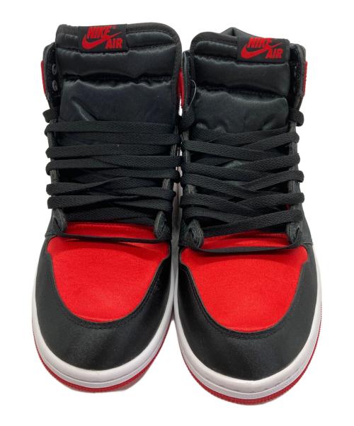 NIKE（ナイキ）NIKE (ナイキ) WMNS AIR JORDAN 1 RETRO HIGH OG SATIN BRED ブラック×レッド サイズ:28cm 未使用品の古着・服飾アイテム
