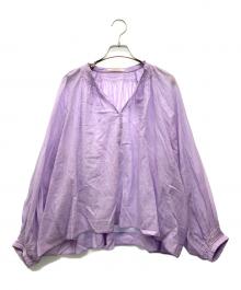 ne quittez pas（ヌキテパ）の古着「Cotton Voile Smocking Blouse」｜パープル