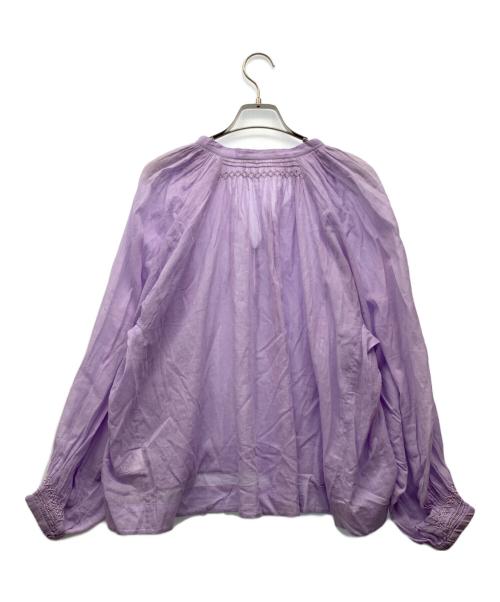 ne quittez pas（ヌキテパ）ne quittez pas (ヌキテパ) Cotton Voile Smocking Blouse パープル サイズ:‐の古着・服飾アイテム