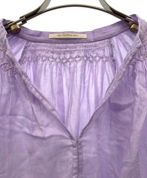ne quittez pas（ヌキテパ）ne quittez pas (ヌキテパ) Cotton Voile Smocking Blouse パープル サイズ:‐の古着・服飾アイテム