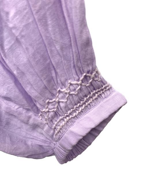ne quittez pas（ヌキテパ）ne quittez pas (ヌキテパ) Cotton Voile Smocking Blouse パープル サイズ:‐の古着・服飾アイテム