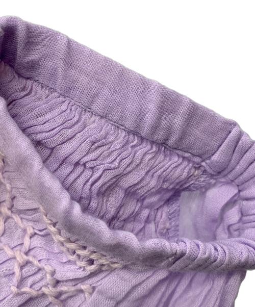 ne quittez pas（ヌキテパ）ne quittez pas (ヌキテパ) Cotton Voile Smocking Blouse パープル サイズ:‐の古着・服飾アイテム