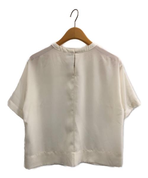 qualite（カリテ）qualite (カリテ) ストレッチデシンTブラウス アイボリー サイズ:Fの古着・服飾アイテム