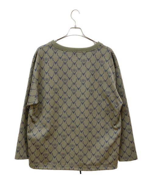 South2 West8（サウスツー ウエストエイト）South2 West8 (サウスツー ウエストエイト) String V Neck Shirt - Poly Jq. / Skull&Target カーキ サイズ:Mの古着・服飾アイテム