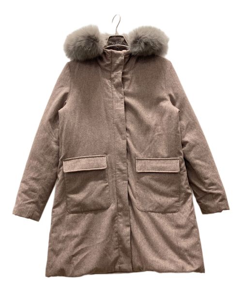 La MODE（ラモード）La MODE (ラモード) ファー付きダウンコート ベージュ サイズ:42の古着・服飾アイテム