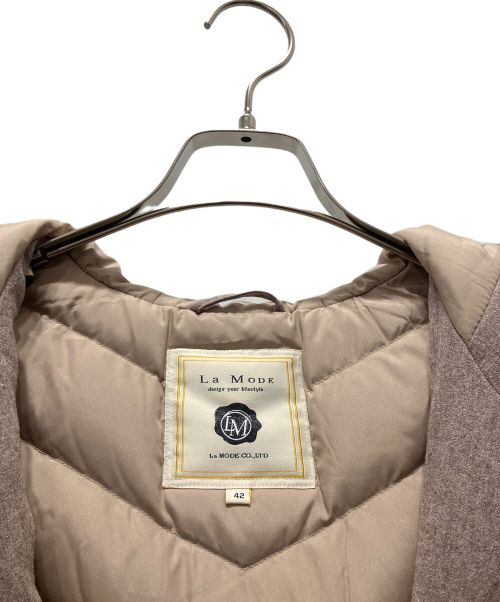 La MODE（ラモード）La MODE (ラモード) ファー付きダウンコート ベージュ サイズ:42の古着・服飾アイテム