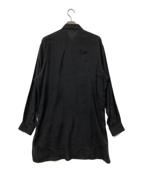 Yohji Yamamoto pour homme（ヨウジヤマモト プールオム）Yohji Yamamoto pour homme (ヨウジヤマモト プールオム) CELLULOSE LAWN DARTS HEM STITCH BLOUSE ブラック サイズ:size3の古着・服飾アイテム