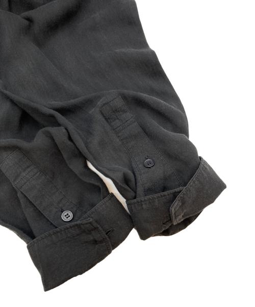 Yohji Yamamoto pour homme（ヨウジヤマモト プールオム）Yohji Yamamoto pour homme (ヨウジヤマモト プールオム) CELLULOSE LAWN DARTS HEM STITCH BLOUSE ブラック サイズ:size3の古着・服飾アイテム