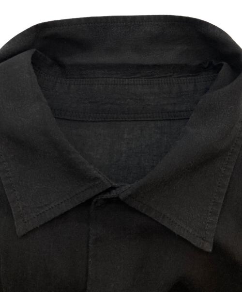 Yohji Yamamoto pour homme（ヨウジヤマモト プールオム）Yohji Yamamoto pour homme (ヨウジヤマモト プールオム) CELLULOSE LAWN DARTS HEM STITCH BLOUSE ブラック サイズ:size3の古着・服飾アイテム