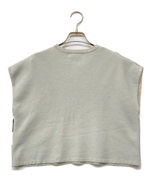 HeRIN.CYE（ヘリンドットサイ）HeRIN.CYE (ヘリンドットサイ) Multi border tops グレー×オレンジ サイズ:FREEの古着・服飾アイテム