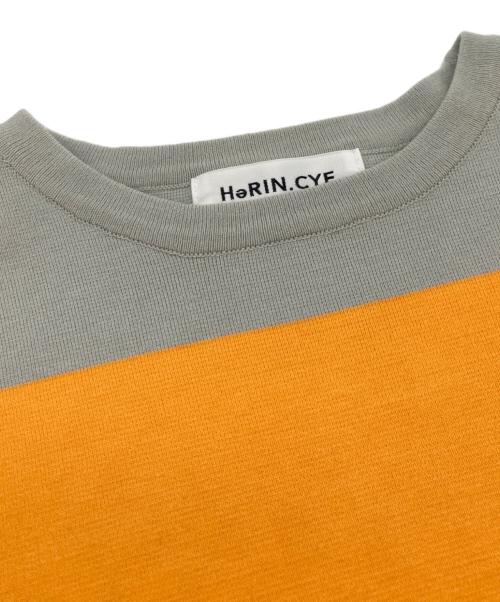 HeRIN.CYE（ヘリンドットサイ）HeRIN.CYE (ヘリンドットサイ) Multi border tops グレー×オレンジ サイズ:FREEの古着・服飾アイテム