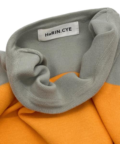 HeRIN.CYE（ヘリンドットサイ）HeRIN.CYE (ヘリンドットサイ) Multi border tops グレー×オレンジ サイズ:FREEの古着・服飾アイテム