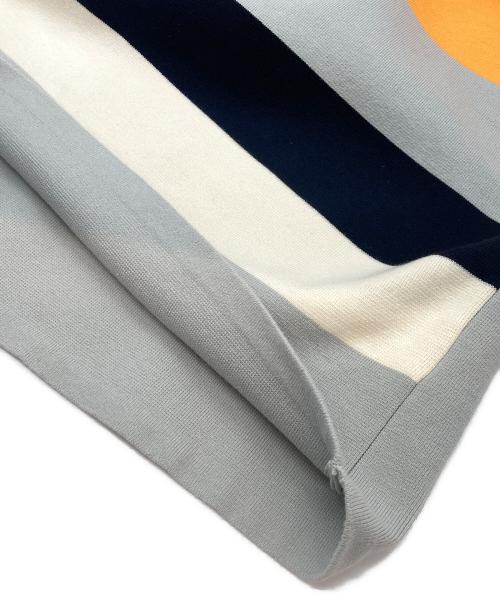 HeRIN.CYE（ヘリンドットサイ）HeRIN.CYE (ヘリンドットサイ) Multi border tops グレー×オレンジ サイズ:FREEの古着・服飾アイテム