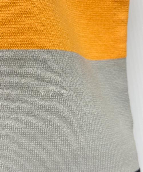 HeRIN.CYE（ヘリンドットサイ）HeRIN.CYE (ヘリンドットサイ) Multi border tops グレー×オレンジ サイズ:FREEの古着・服飾アイテム