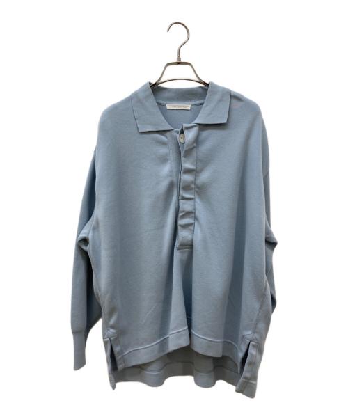 GALERIE VIE（ギャルリーヴィー）GALERIE VIE (ギャルリーヴィー) ソフトコットンスムース ラガーシャツ ブルー サイズ:Freeの古着・服飾アイテム