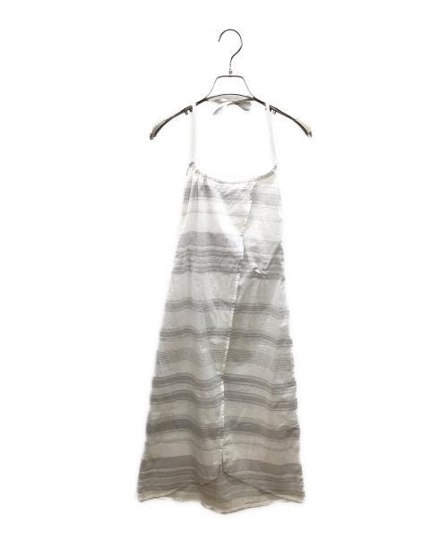 MM6 Maison Margiela（エムエムシックスメゾンマルジェラ）MM6 Maison Margiela (エムエムシックス メゾンマルジェラ) ボーダーキャミワンピース ホワイト サイズ:36の古着・服飾アイテム