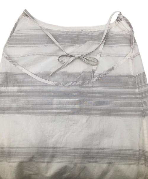 MM6 Maison Margiela（エムエムシックスメゾンマルジェラ）MM6 Maison Margiela (エムエムシックス メゾンマルジェラ) ボーダーキャミワンピース ホワイト サイズ:36の古着・服飾アイテム