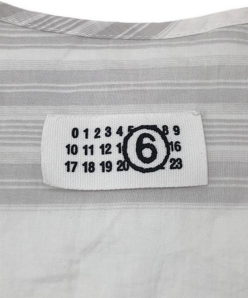 MM6 Maison Margiela（エムエムシックスメゾンマルジェラ）MM6 Maison Margiela (エムエムシックス メゾンマルジェラ) ボーダーキャミワンピース ホワイト サイズ:36の古着・服飾アイテム