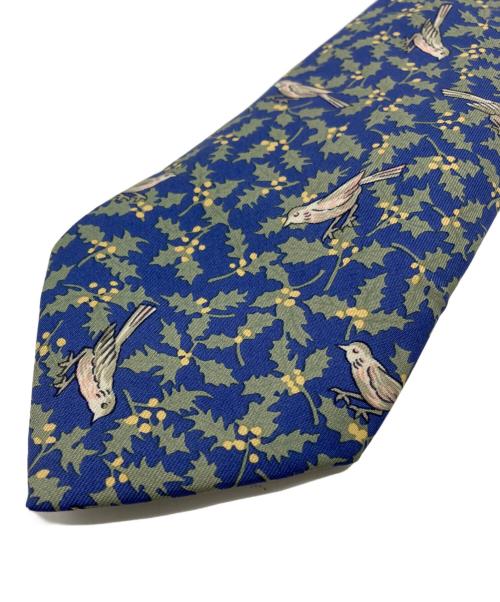 HERMES（エルメス）HERMES (エルメス) 鳥柄ネクタイ ネイビー サイズ:無しの古着・服飾アイテム