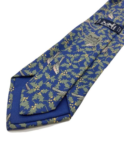 HERMES（エルメス）HERMES (エルメス) 鳥柄ネクタイ ネイビー サイズ:無しの古着・服飾アイテム