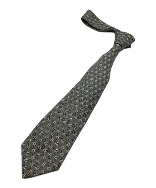 HERMES（エルメス）HERMES (エルメス) 総柄ネクタイ グレー サイズ:－の古着・服飾アイテム