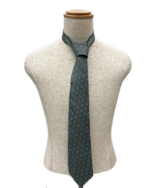 HERMES（エルメス）HERMES (エルメス) 鹿柄ネクタイ グレー サイズ:無しの古着・服飾アイテム