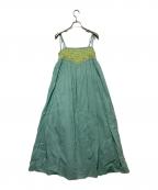 AMERICAN RAG CIEアメリカンラグシー）の古着「綿スラブイカット柄刺繍マキシワンピース」｜ミント