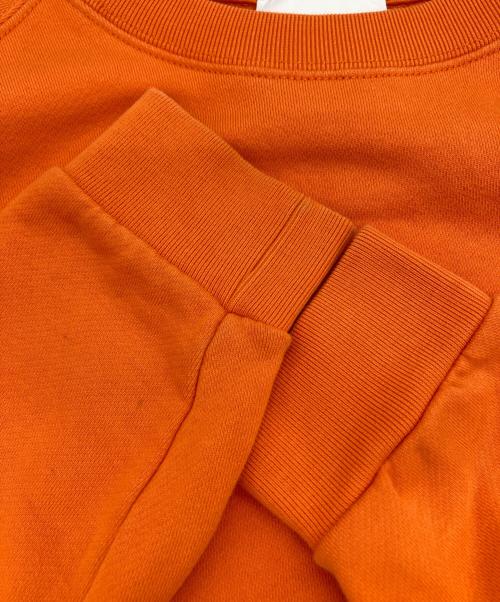 maison kitsune（メゾンキツネ）MAISON KITSUNE (メゾンキツネ) パッチクラシックスウェット オレンジ サイズ:Lの古着・服飾アイテム