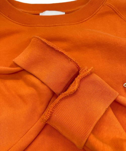 maison kitsune（メゾンキツネ）MAISON KITSUNE (メゾンキツネ) パッチクラシックスウェット オレンジ サイズ:Lの古着・服飾アイテム