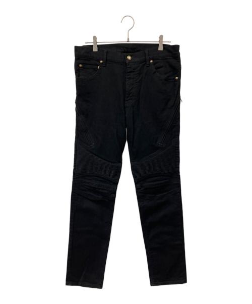 1piu1uguale3（ウノピュウノウグァーレトレ）1piu1uguale3 (ウノピュウノウグァーレトレ) バイカーデニムパンツ ブラック サイズ:Ⅳの古着・服飾アイテム
