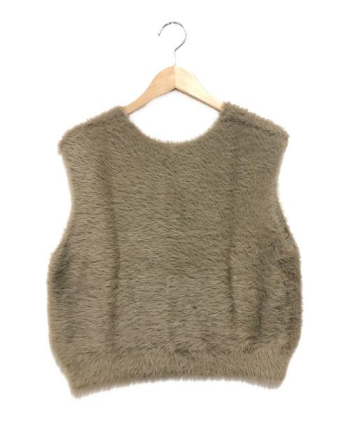 Plage（プラージュ）Plage (プラージュ) SHAGGY CROPPED プルオーバー ブラウン サイズ:FREE　の古着・服飾アイテム