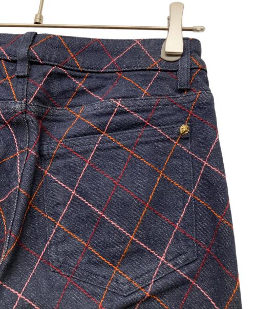 CHANEL（シャネル）CHANEL (シャネル) ステッチデザインデニムパンツ ブラック サイズ:34の古着・服飾アイテム
