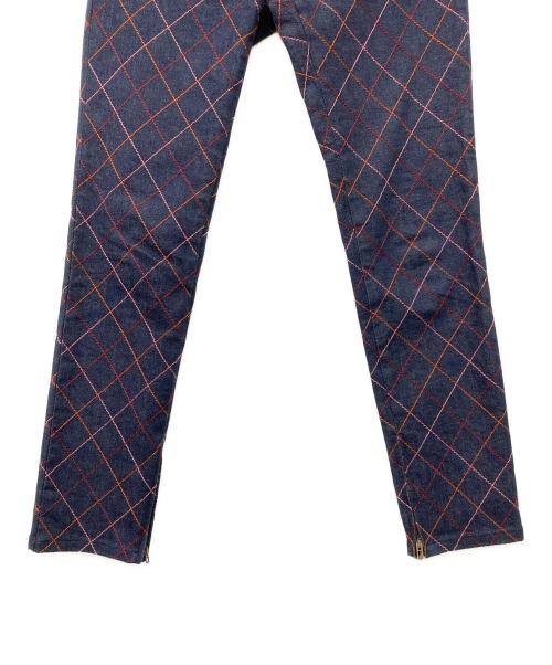 CHANEL（シャネル）CHANEL (シャネル) ステッチデザインデニムパンツ ブラック サイズ:34の古着・服飾アイテム