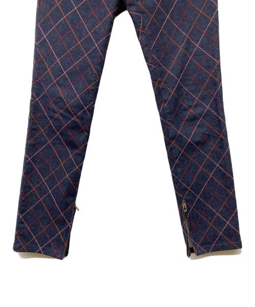 CHANEL（シャネル）CHANEL (シャネル) ステッチデザインデニムパンツ ブラック サイズ:34の古着・服飾アイテム