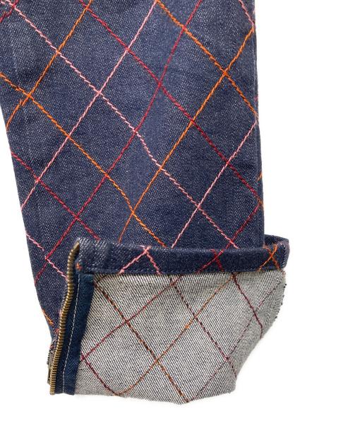 CHANEL（シャネル）CHANEL (シャネル) ステッチデザインデニムパンツ ブラック サイズ:34の古着・服飾アイテム