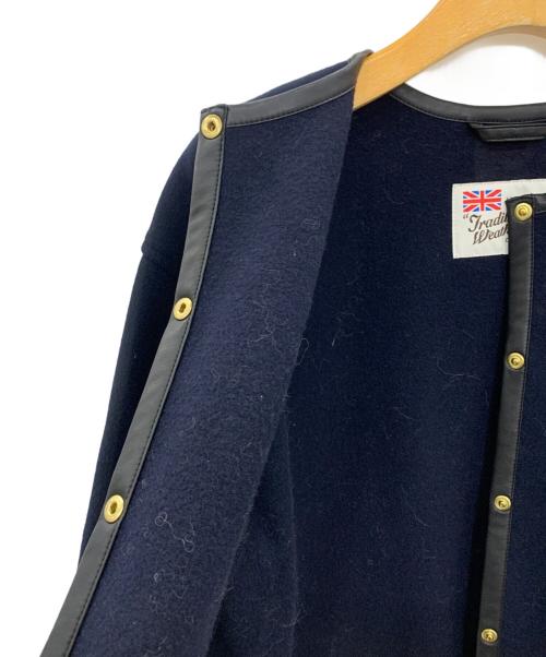 Traditional Weatherwear（トラディショナルウェザーウェア）Traditional Weatherwear (トラディショナルウェザーウェア) ARKLEY A-LINE W-FACE JERSEY ネイビー サイズ:34の古着・服飾アイテム