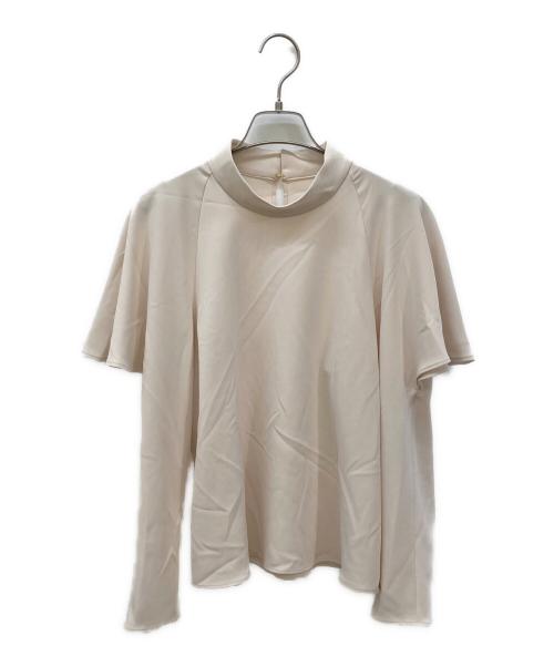 Noble（ノーブル）Noble (ノーブル) バウンスサテンドレープショルダーブラウス オフホワイト サイズ:FREEの古着・服飾アイテム