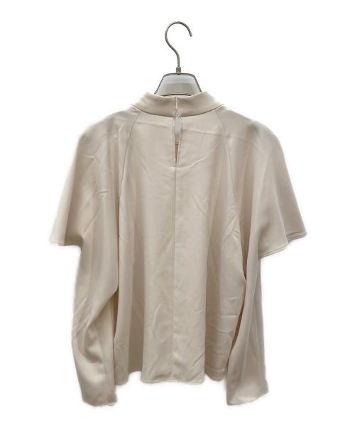 Noble（ノーブル）Noble (ノーブル) バウンスサテンドレープショルダーブラウス オフホワイト サイズ:FREEの古着・服飾アイテム