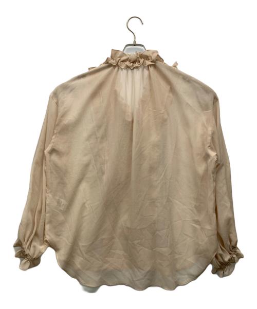 journal standard L'essage（ジャーナルスタンダード レサージュ）journal standard L'essage (ジャーナルスタンダード レサージュ) シアーフリルシャツ ベージュ サイズ:‐の古着・服飾アイテム