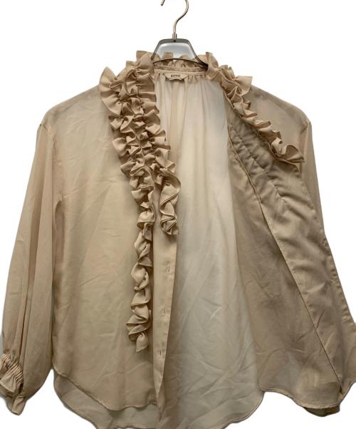 journal standard L'essage（ジャーナルスタンダード レサージュ）journal standard L'essage (ジャーナルスタンダード レサージュ) シアーフリルシャツ ベージュ サイズ:‐の古着・服飾アイテム