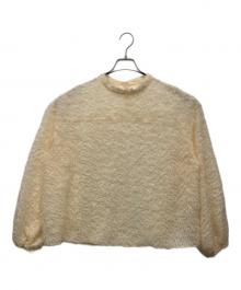 journal standard L'essage（ジャーナルスタンダード レサージュ）の古着「フェザー ボリュームスリーブブラウス」｜ナチュラル