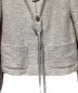 中古・古着 CHANEL (シャネル) Coco Button No Collar Tweed Jacket（ココボタンノーカラーツイードジャケット） ライトグレー サイズ:36：80000円